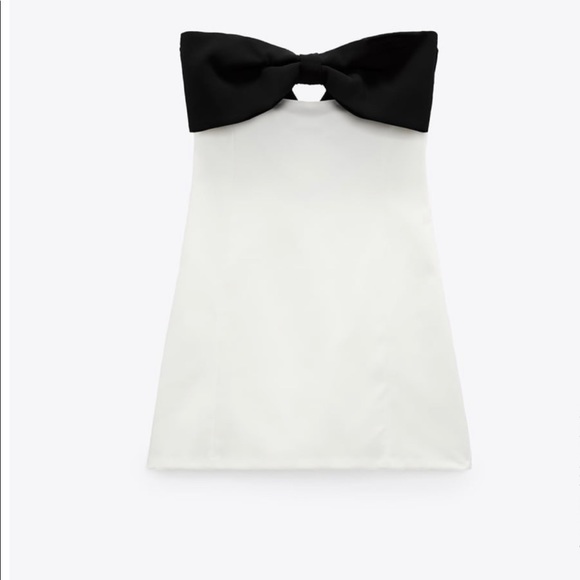 ZARA BOW MINI DRESS (SIZE MEDIUM) - Picture 1 of 4